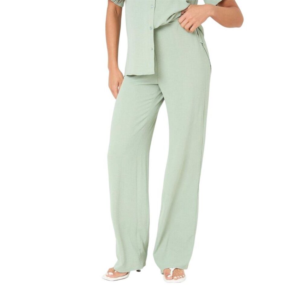 I Saw It First Womens/Ladies Crepe Wide Leg Pants / Sage